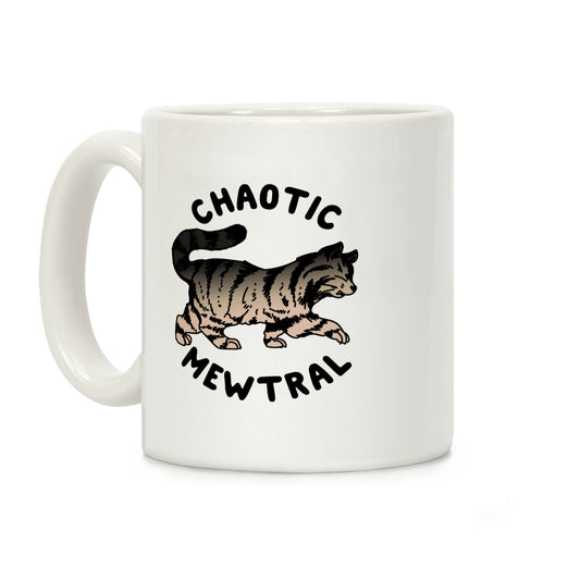 Chaotic Mewtral (Chaotic Neutral Cat) Coffee Mug