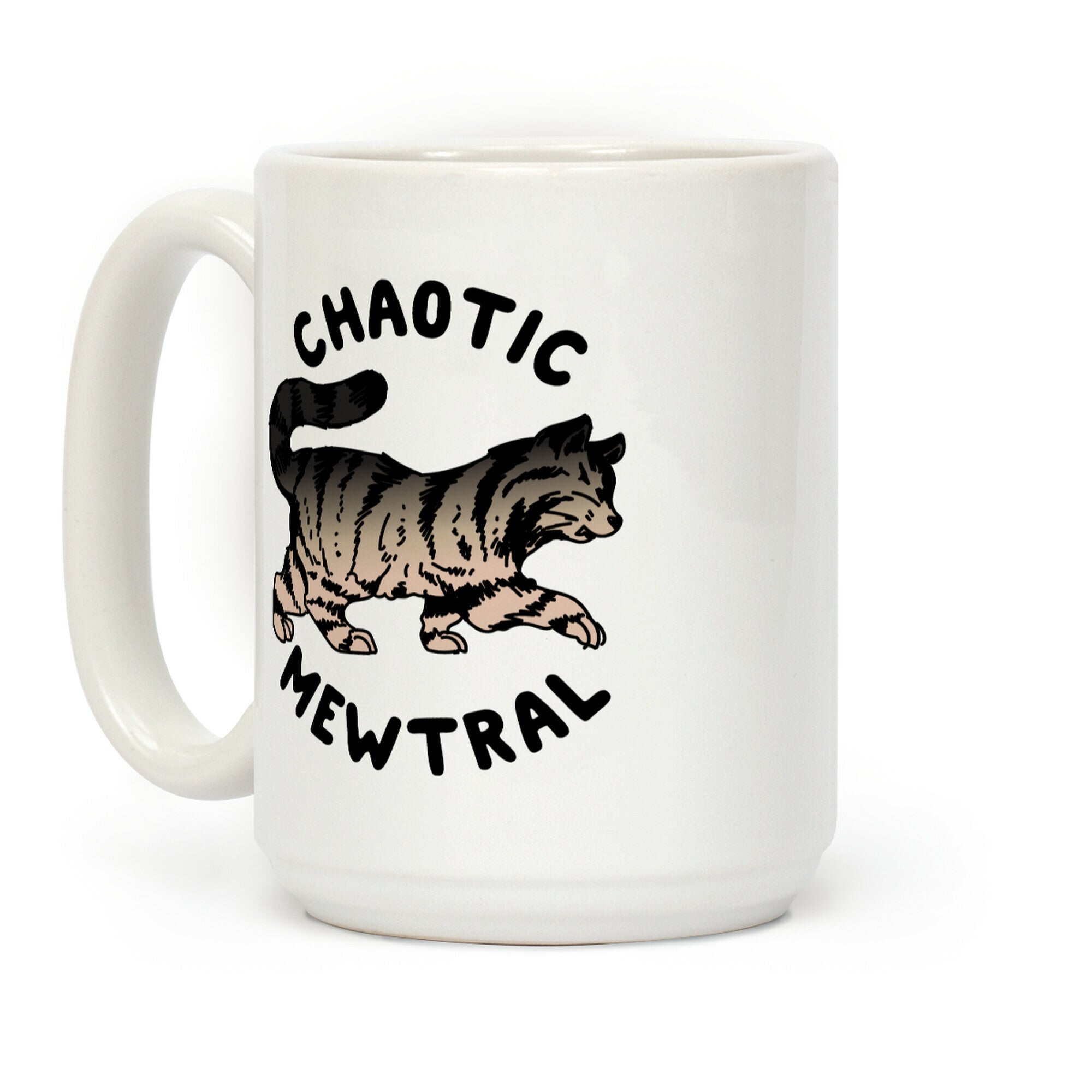 Chaotic Mewtral (Chaotic Neutral Cat) Coffee Mug