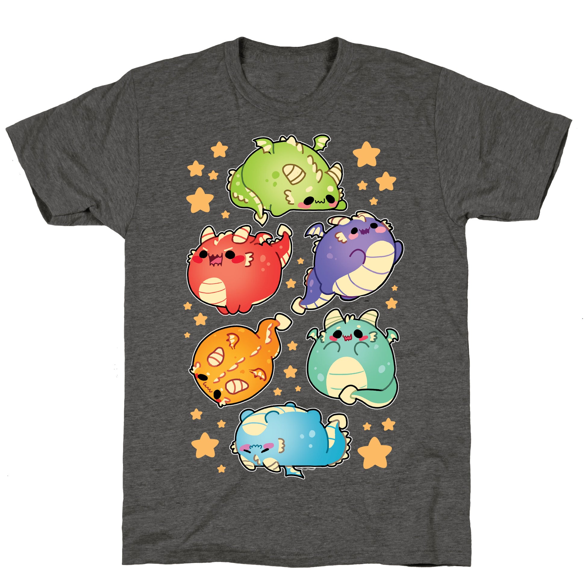 Kawaii Dragons Pattern Unisex Triblend Tee