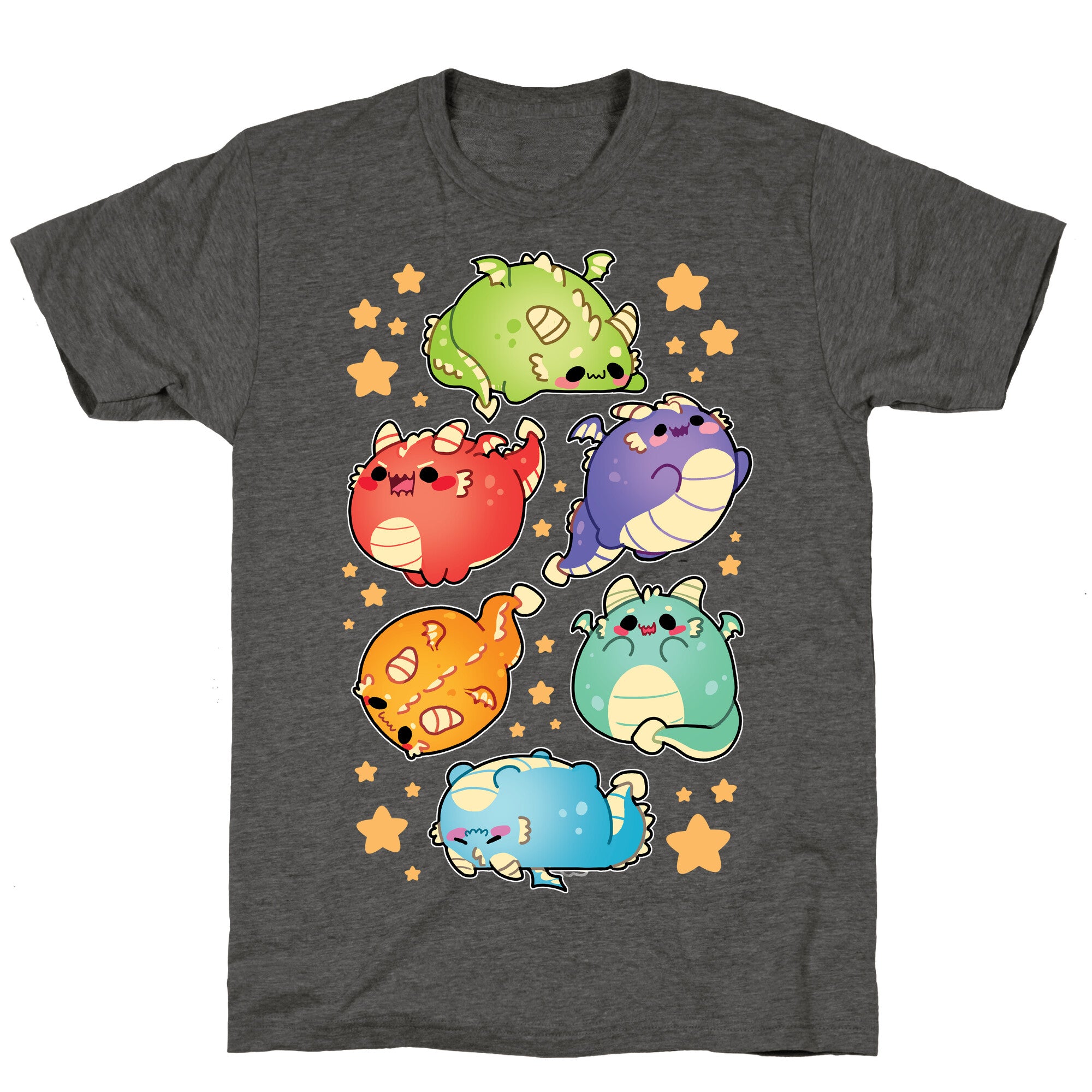 Kawaii Dragons Pattern Unisex Triblend Tee