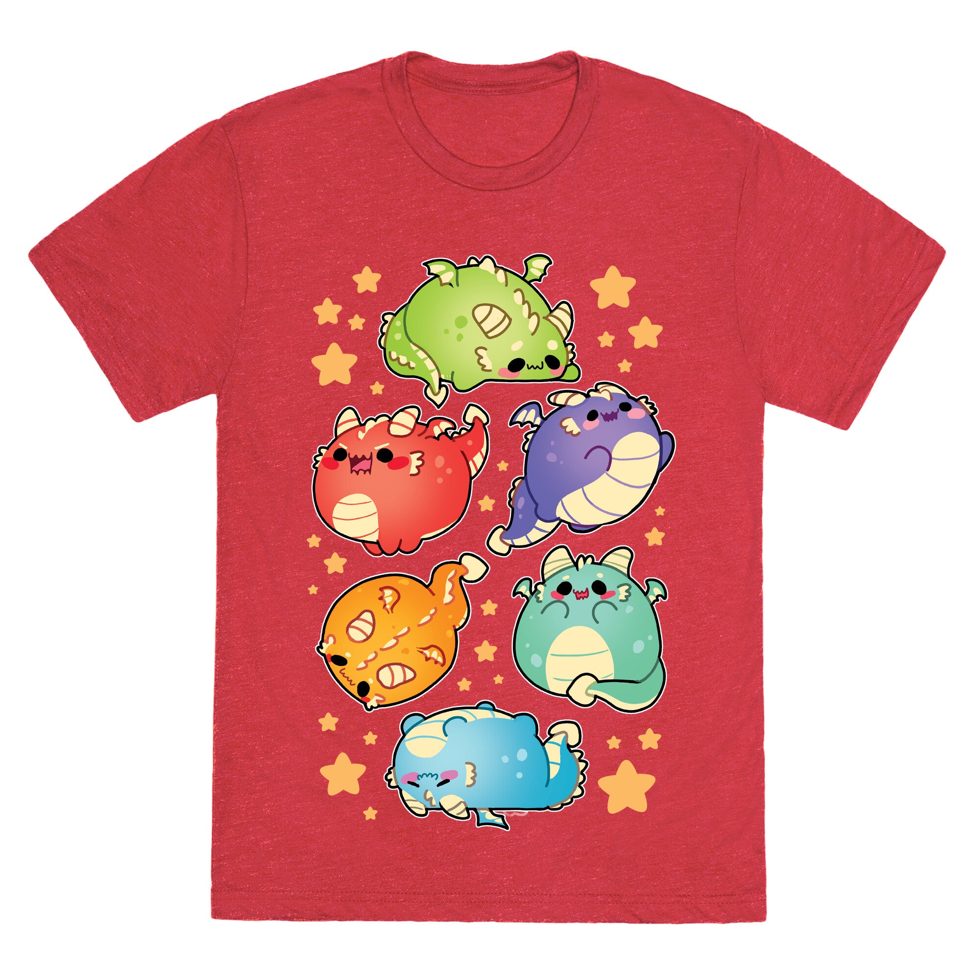 Kawaii Dragons Pattern Unisex Triblend Tee
