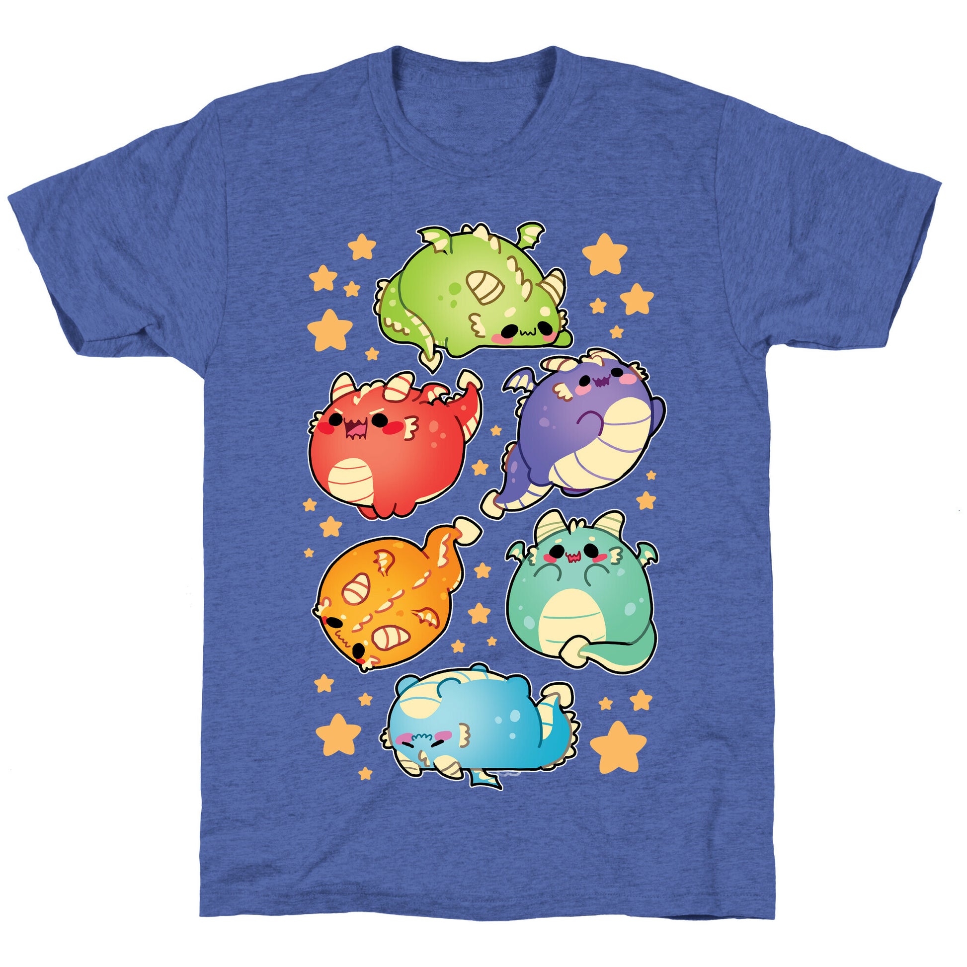 Kawaii Dragons Pattern Unisex Triblend Tee