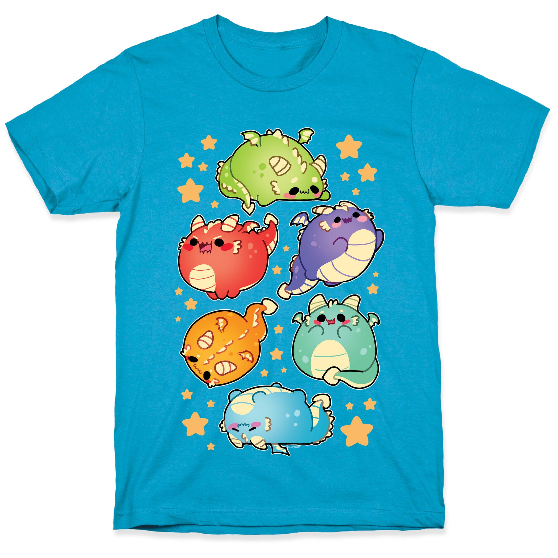 Kawaii Dragons Pattern Unisex Triblend Tee