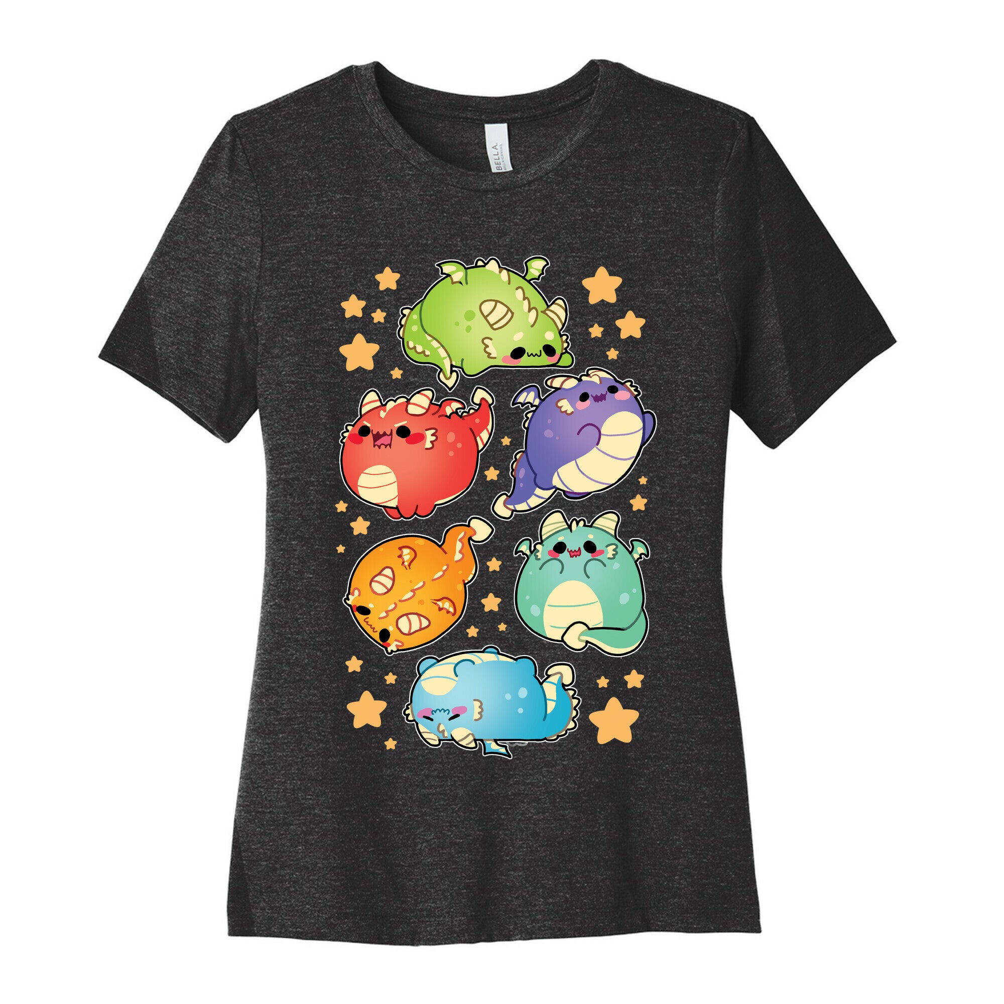 Kawaii Dragons Pattern Women's Cotton Tee