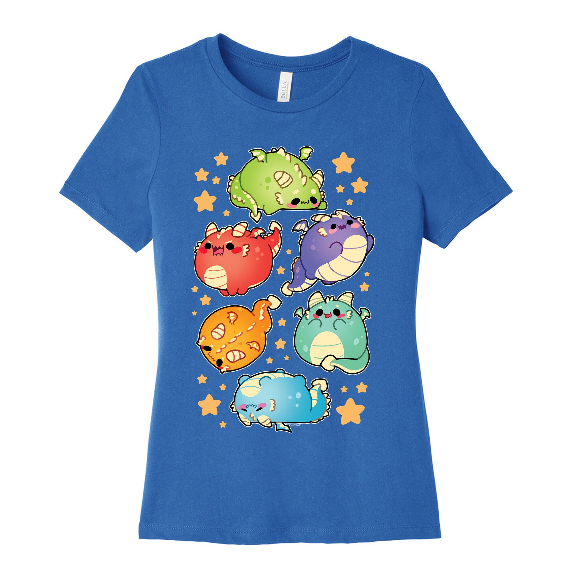 Kawaii Dragons Pattern Women's Cotton Tee