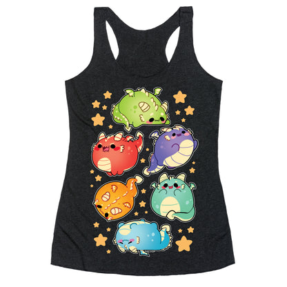 Kawaii Dragons Pattern Racerback Tank