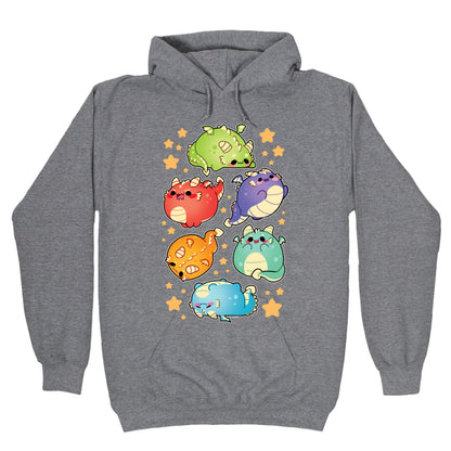 Kawaii Dragons Pattern Hoodie