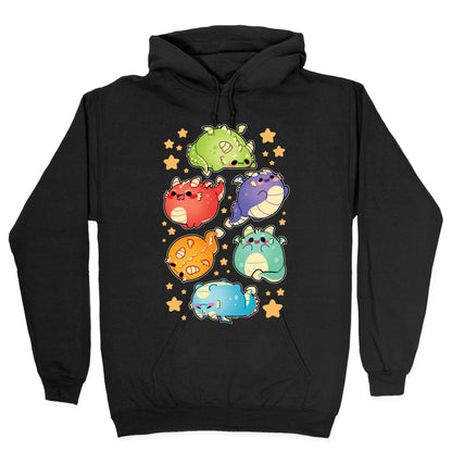 Kawaii Dragons Pattern Hoodie