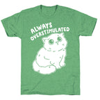 Always Overstimulated Cat Unisex Triblend Tee