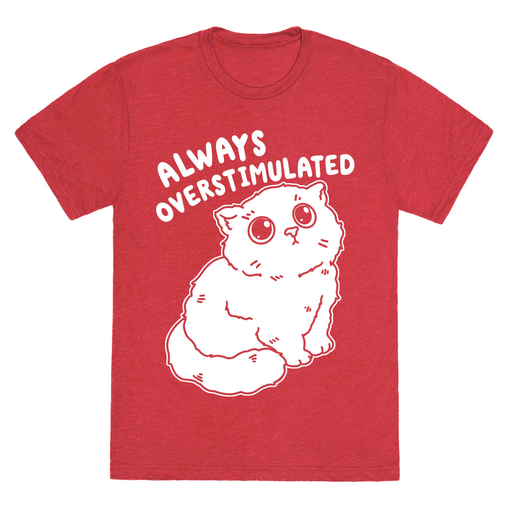 Always Overstimulated Cat Unisex Triblend Tee