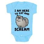 I Am Here To Eat and Scream Baby One Piece