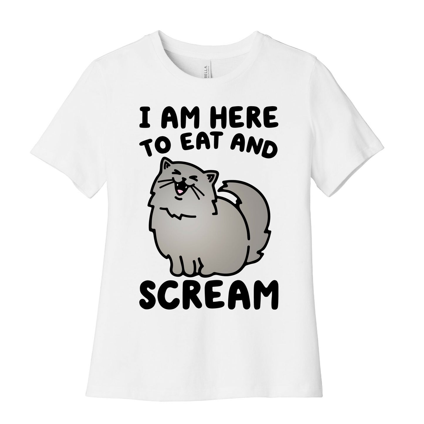 I Am Here To Eat and Scream Women's Cotton Tee
