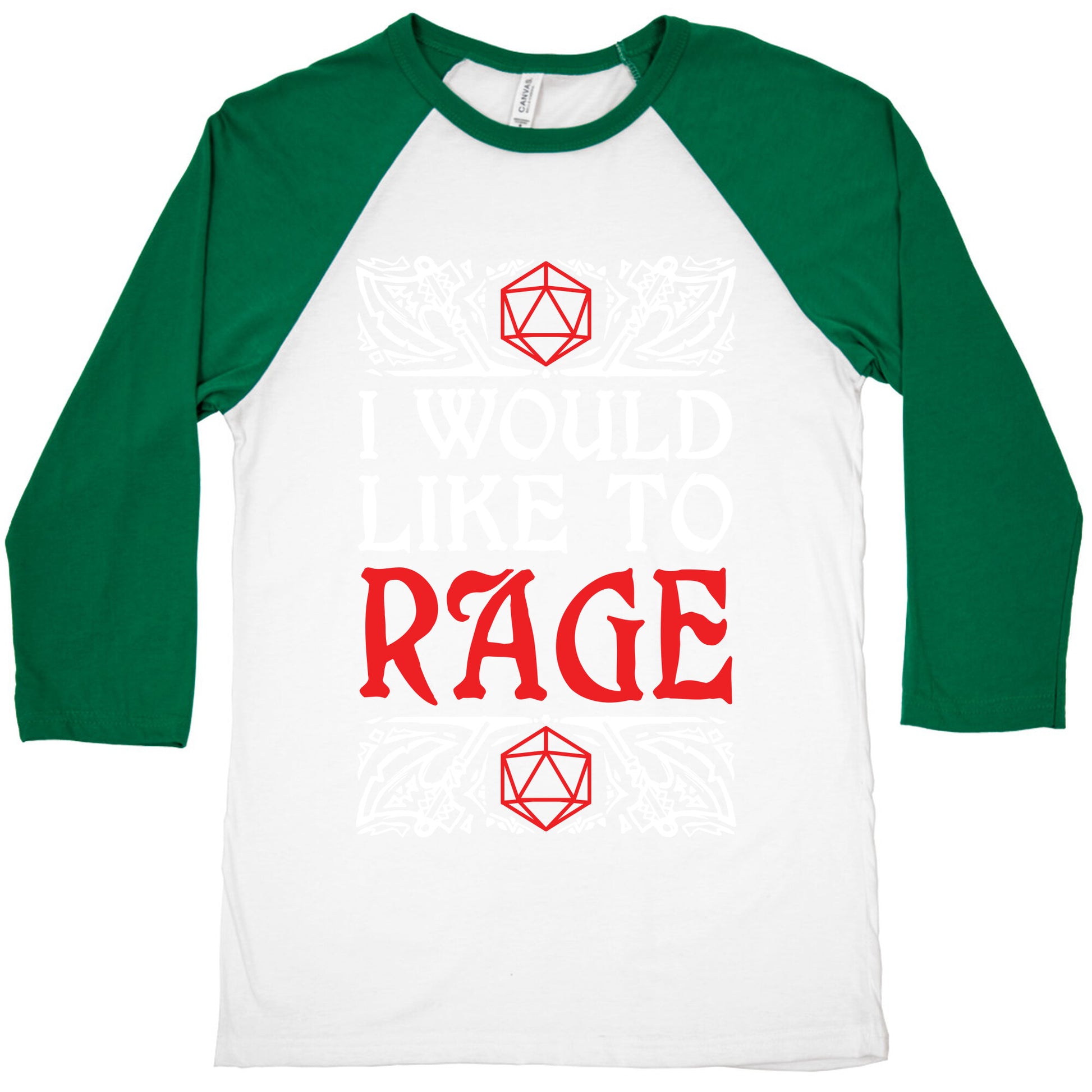 I Would Like To RAGE Baseball Tee