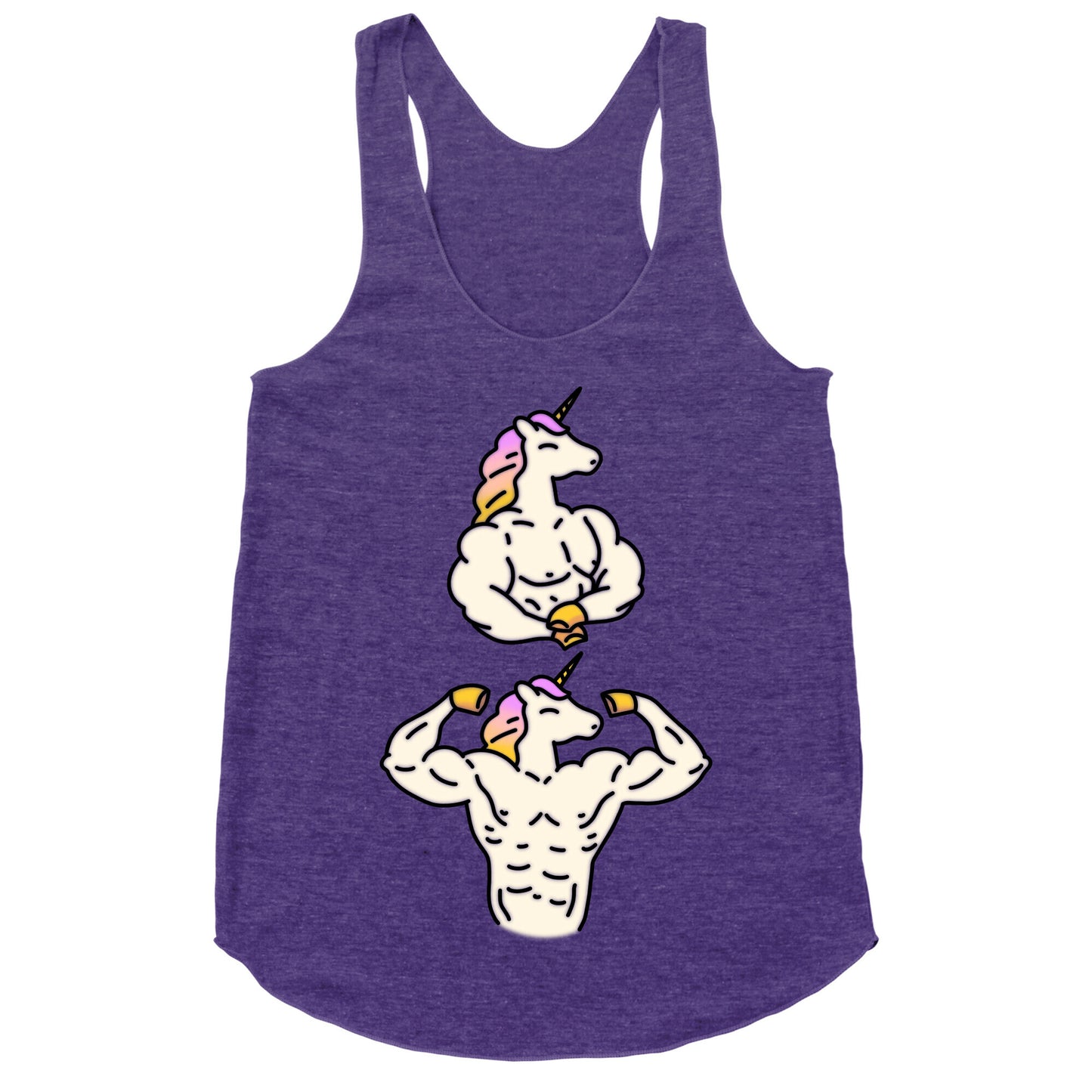 Majestic Buff Unicorn Racerback Tank