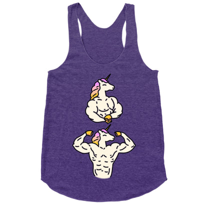 Majestic Buff Unicorn Racerback Tank