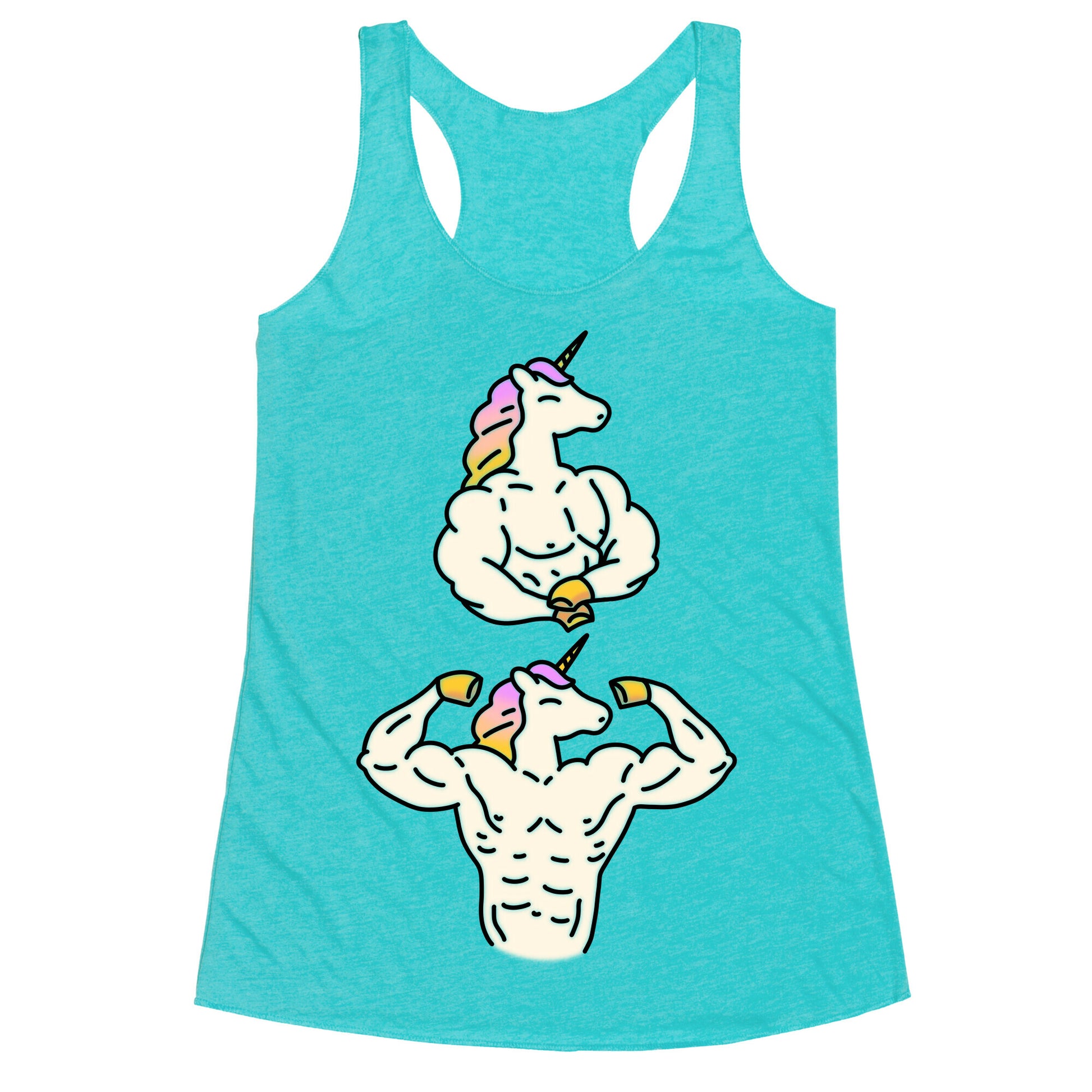 Majestic Buff Unicorn Racerback Tank