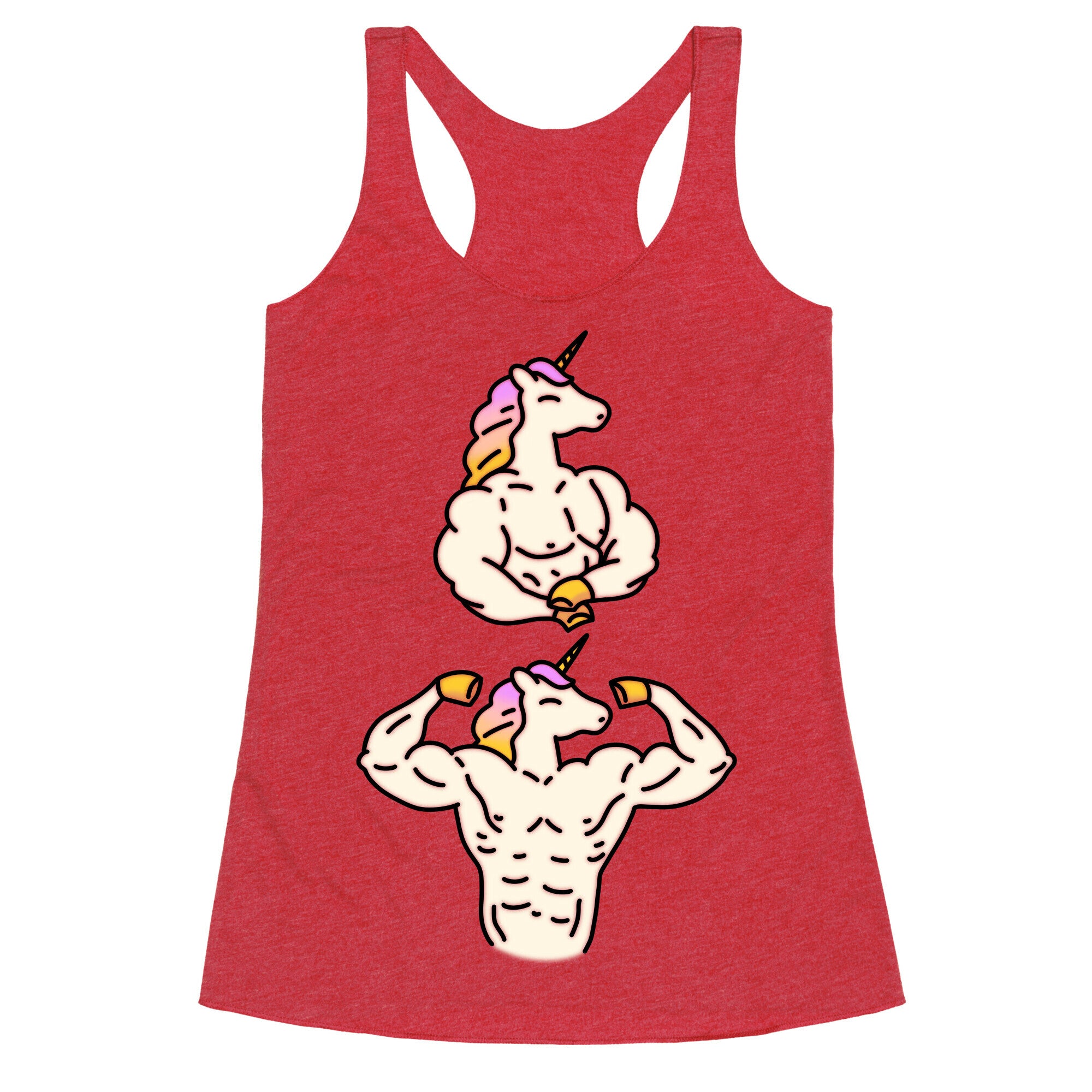 Majestic Buff Unicorn Racerback Tank