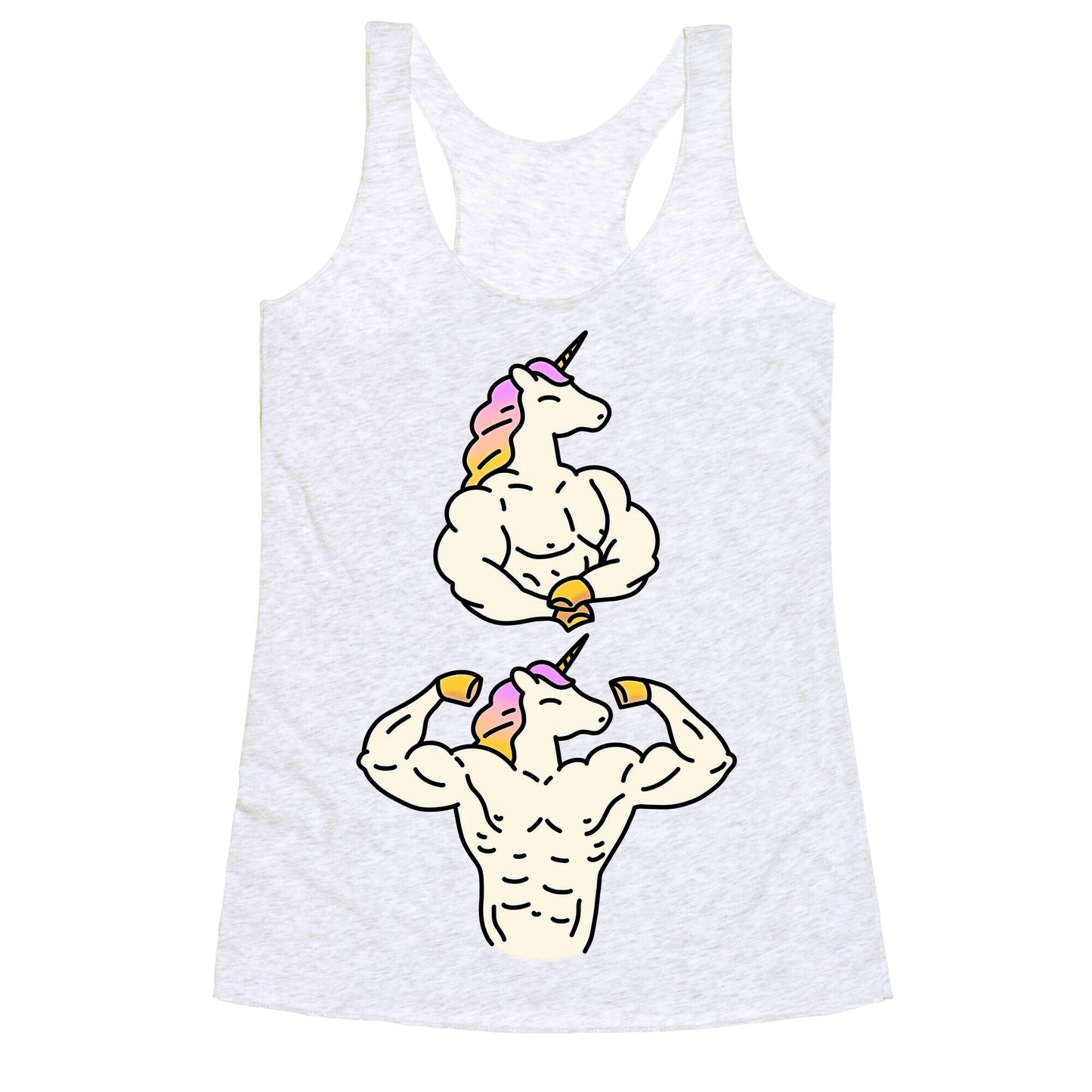 Majestic Buff Unicorn Racerback Tank