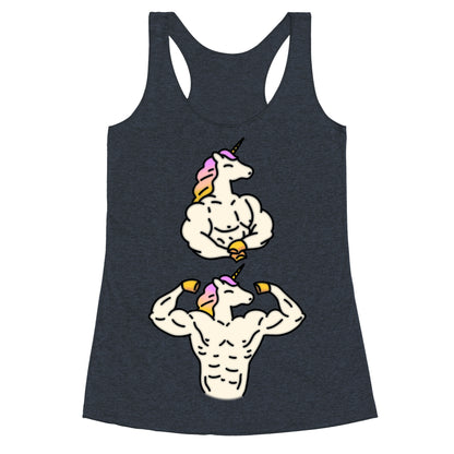 Majestic Buff Unicorn Racerback Tank