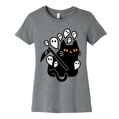 Nine Lives Reaper Cat Women's Cotton Tee