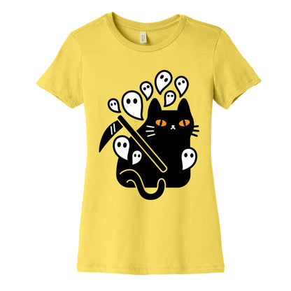 Nine Lives Reaper Cat Women's Cotton Tee