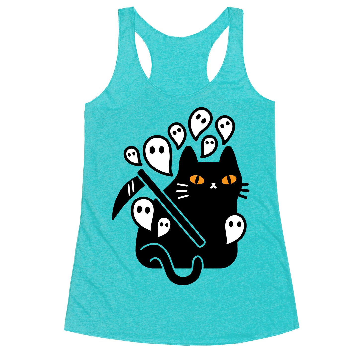 Nine Lives Reaper Cat Racerback Tank