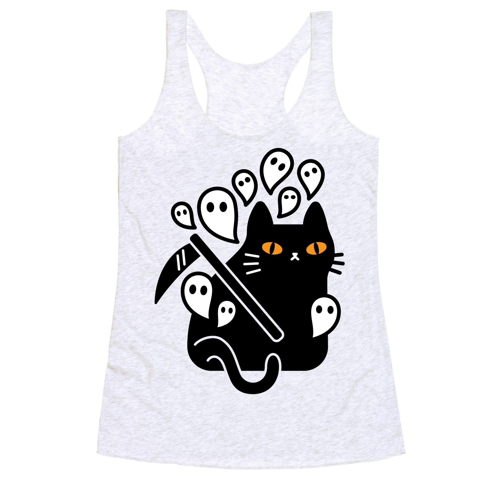 Nine Lives Reaper Cat Racerback Tank