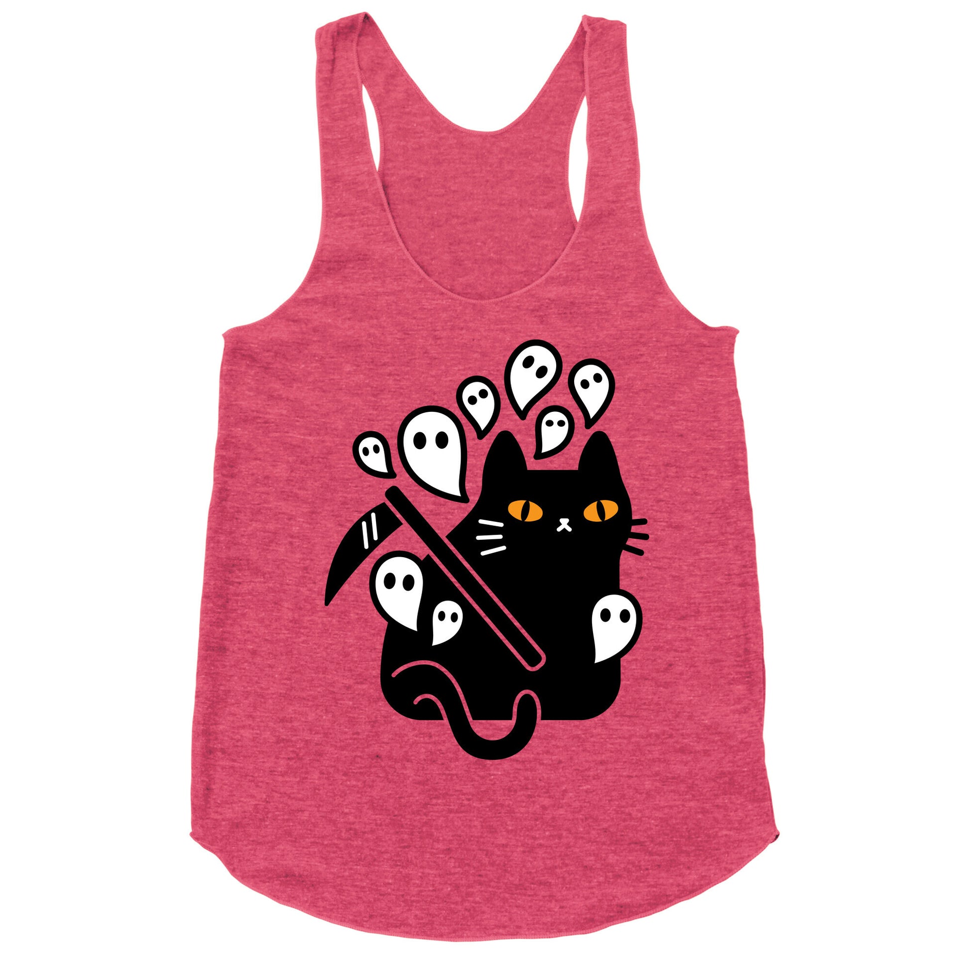 Nine Lives Reaper Cat Racerback Tank