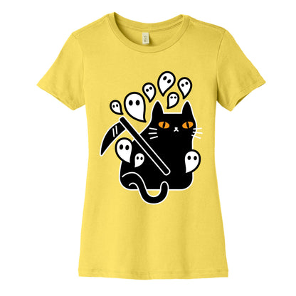 Nine Lives Reaper Cat Women's Cotton Tee