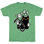 Nine Lives Reaper Cat Unisex Triblend Tee