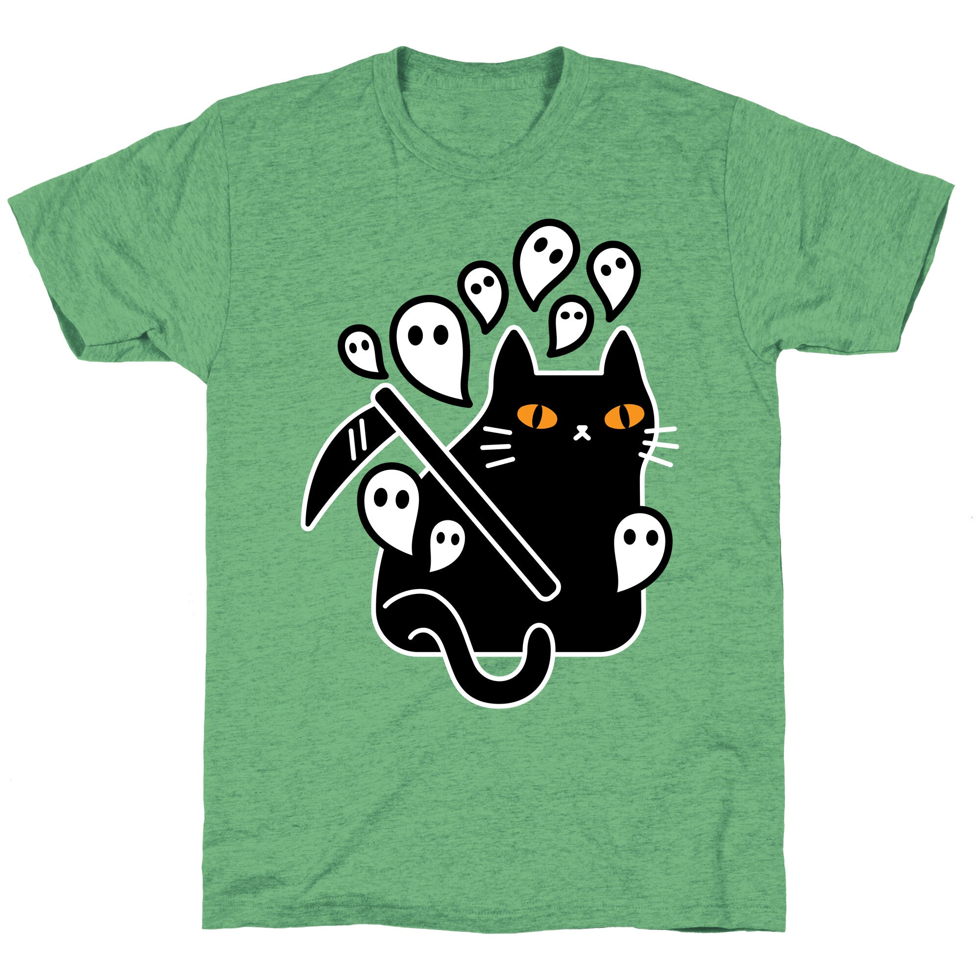 Nine Lives Reaper Cat Unisex Triblend Tee