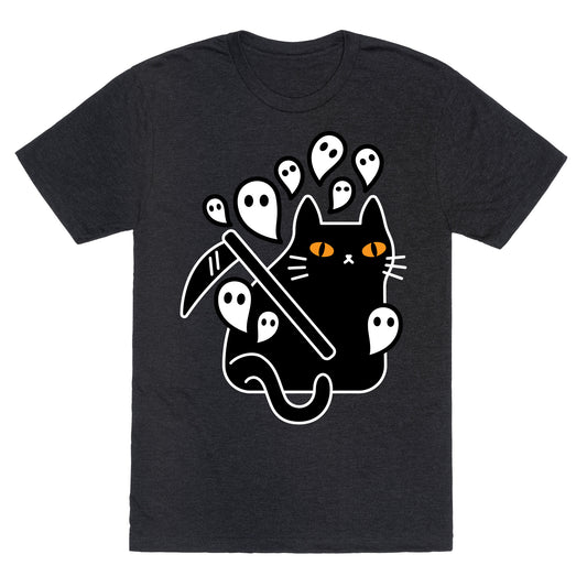 Nine Lives Reaper Cat Unisex Triblend Tee