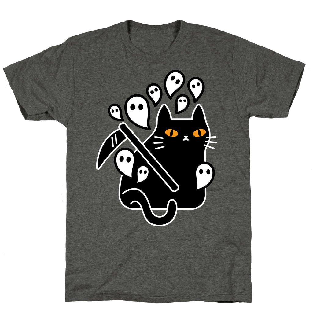 Nine Lives Reaper Cat Unisex Triblend Tee