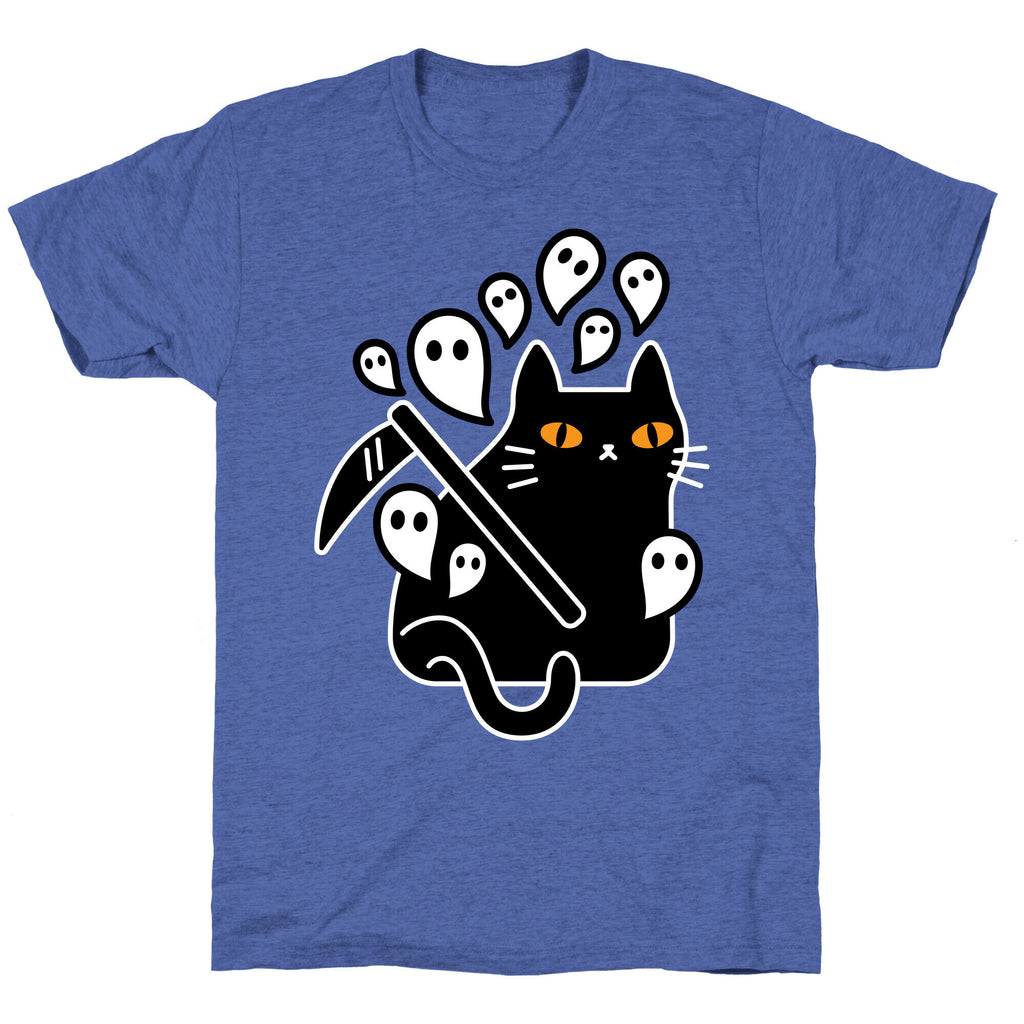Nine Lives Reaper Cat Unisex Triblend Tee