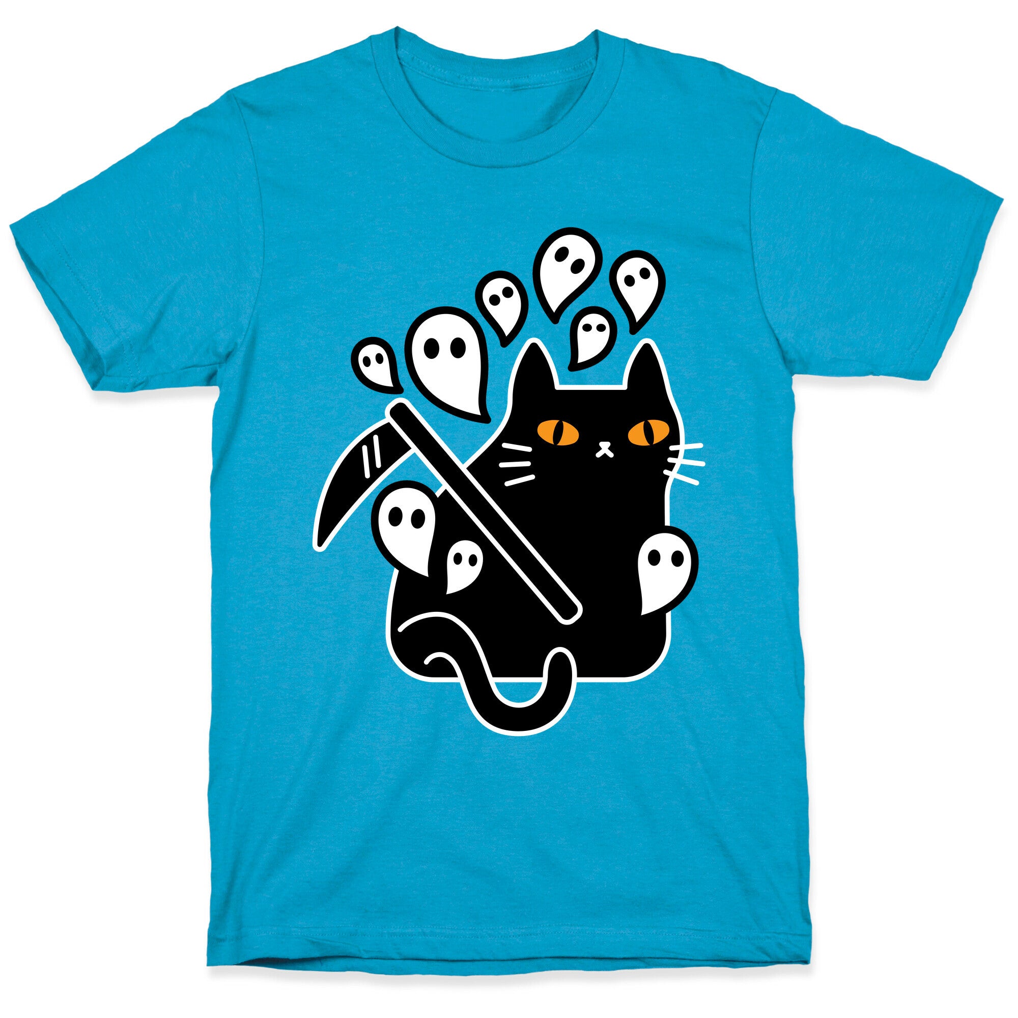 Nine Lives Reaper Cat Unisex Triblend Tee