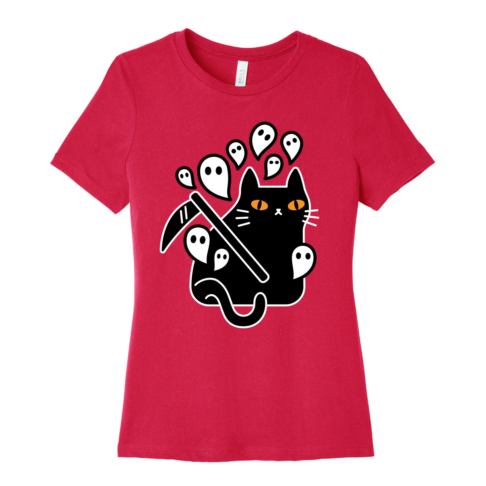 Nine Lives Reaper Cat Women's Cotton Tee