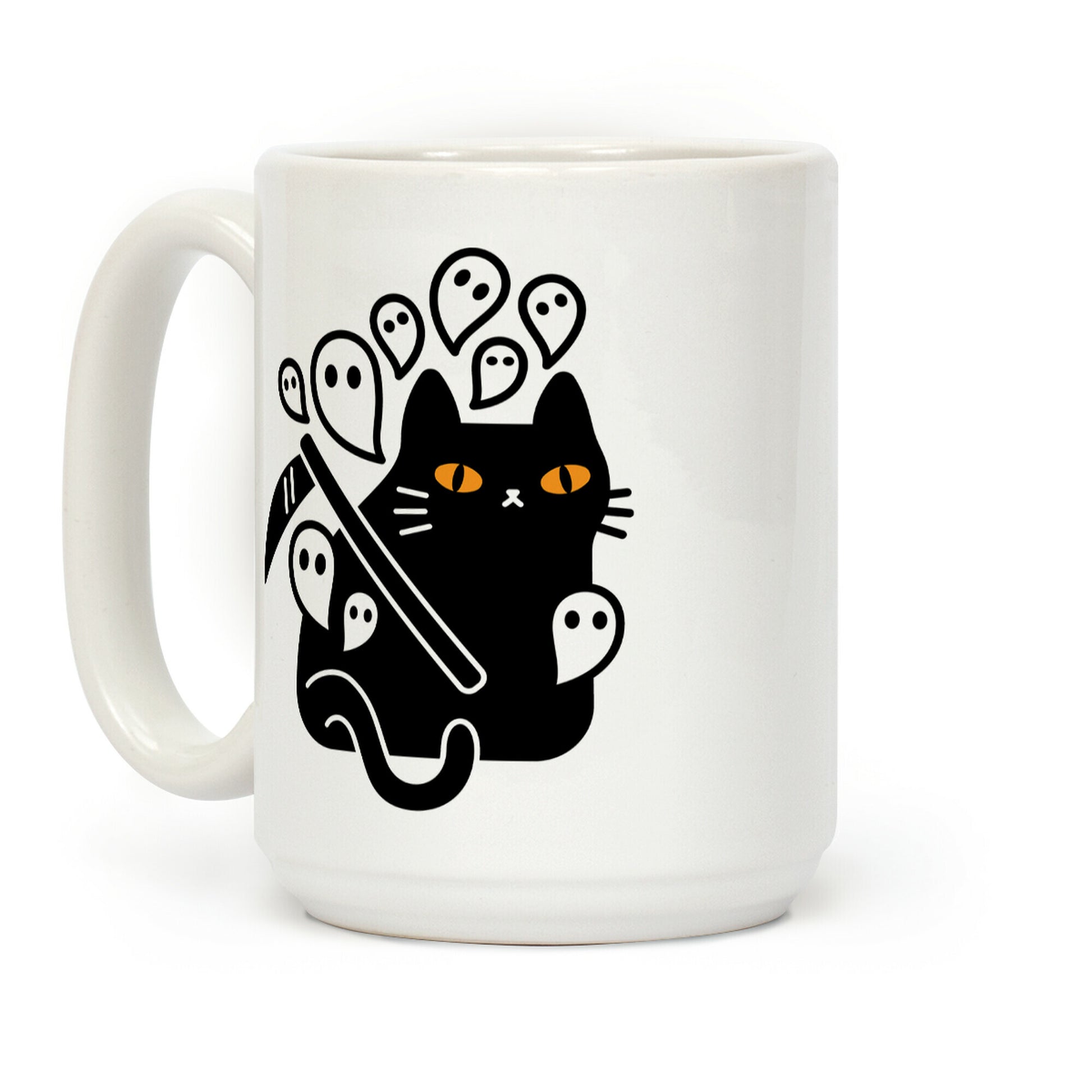 Nine Lives Reaper Cat Coffee Mug
