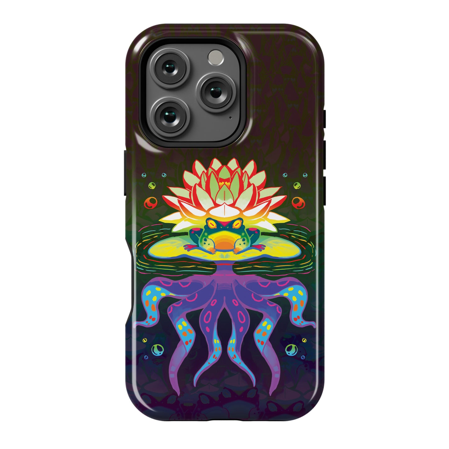 Psychedelic Lily Frog Phone Case