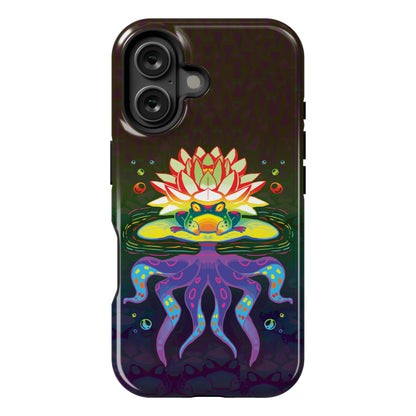 Psychedelic Lily Frog Phone Case