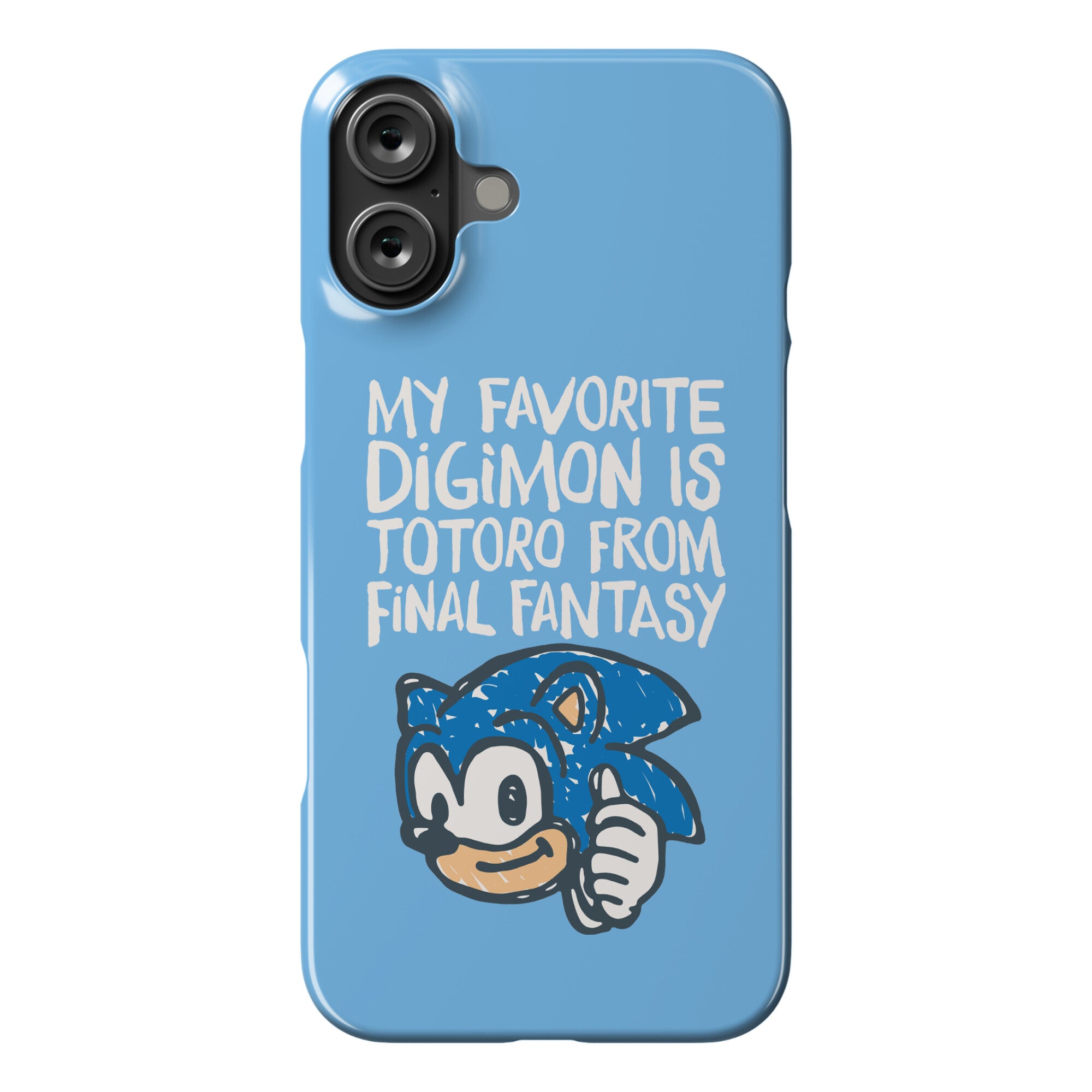My Favorite Digimon Is Totoro From Final Fantasy Parody Phone Case