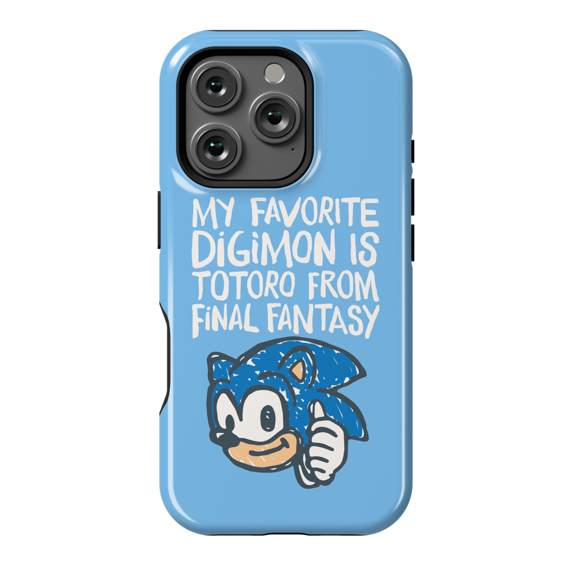 My Favorite Digimon Is Totoro From Final Fantasy Parody Phone Case