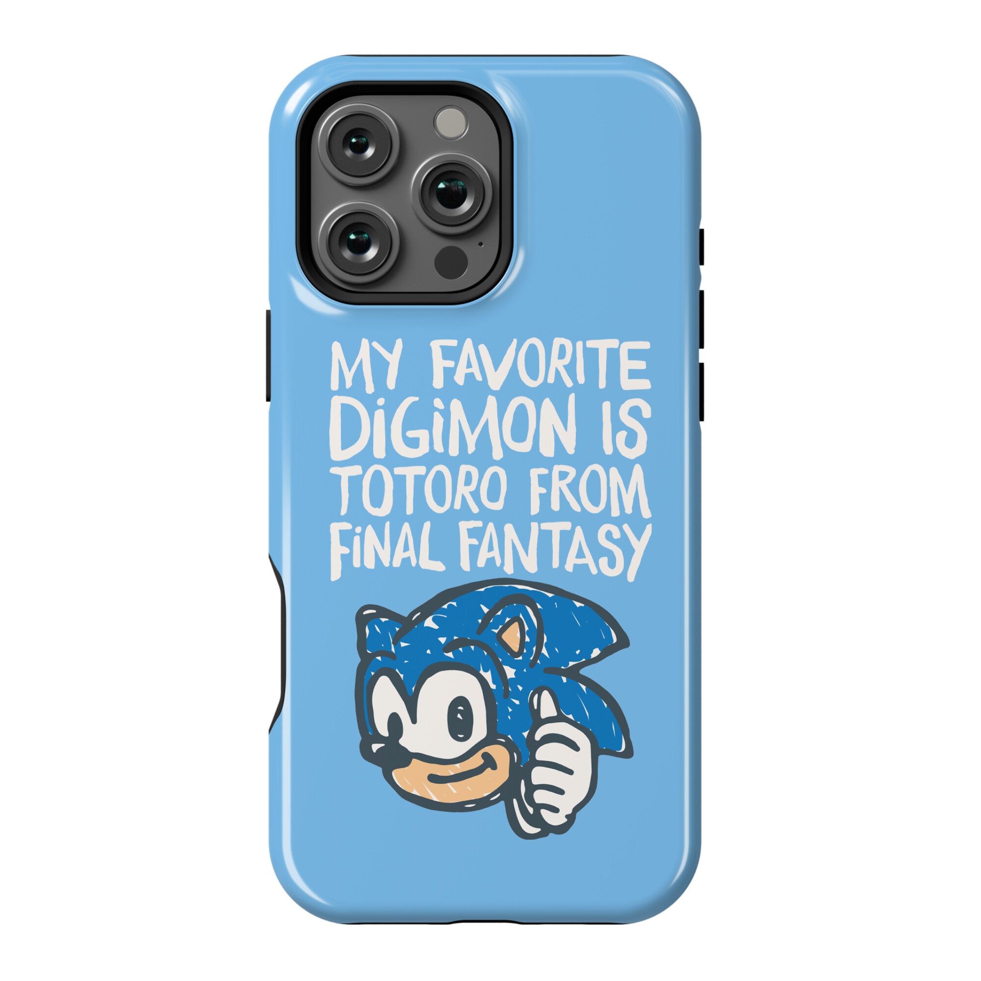 My Favorite Digimon Is Totoro From Final Fantasy Parody Phone Case