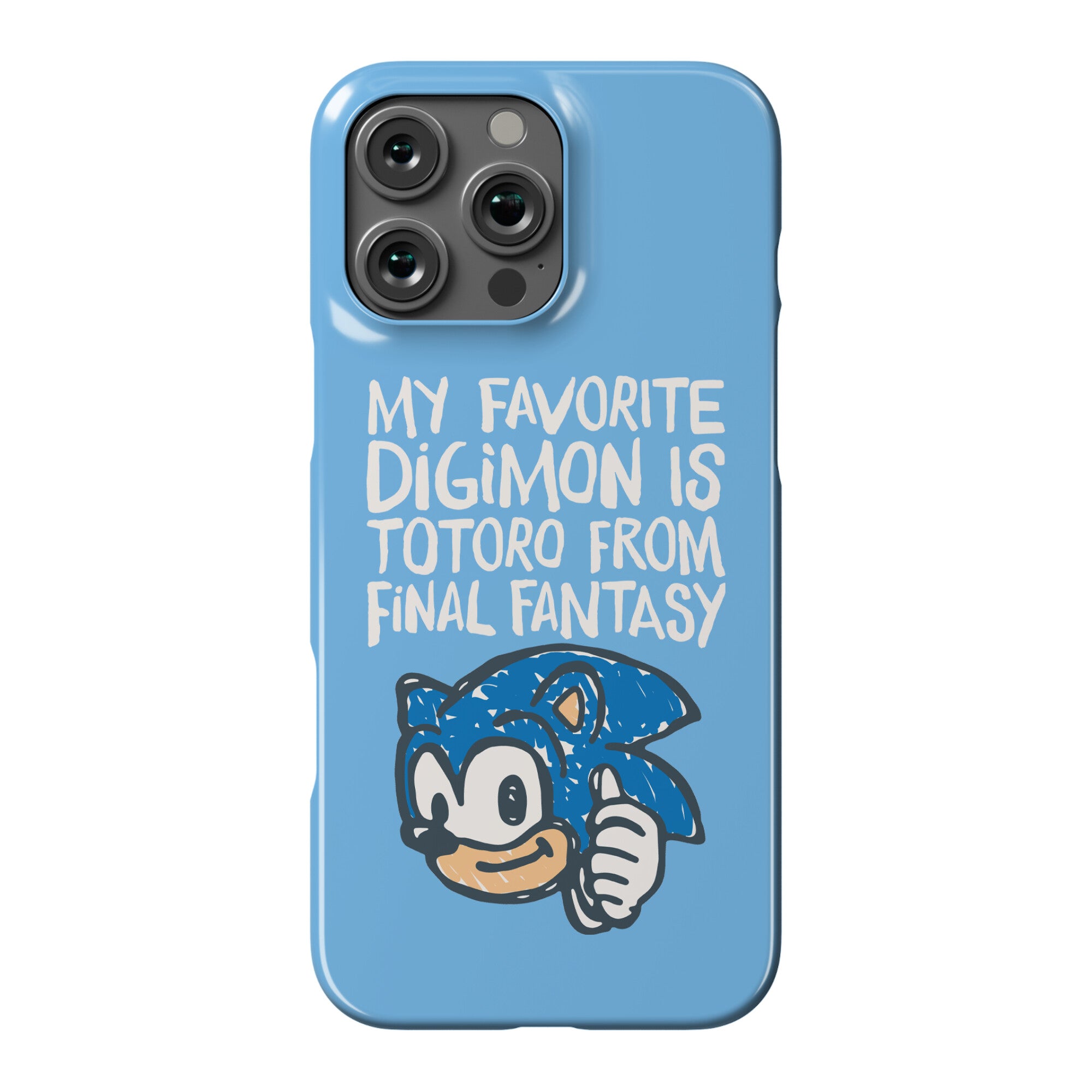 My Favorite Digimon Is Totoro From Final Fantasy Parody Phone Case