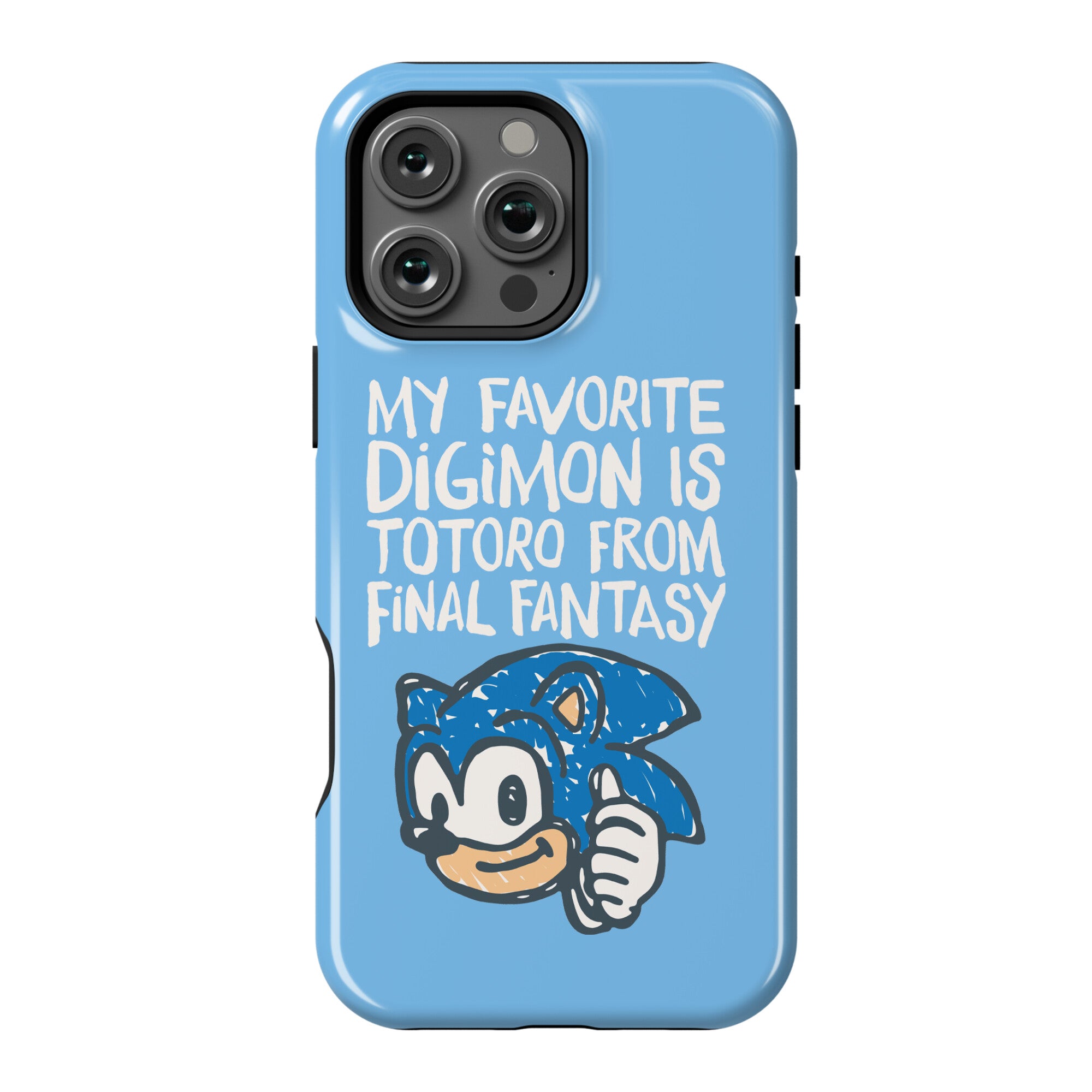 My Favorite Digimon Is Totoro From Final Fantasy Parody Phone Case