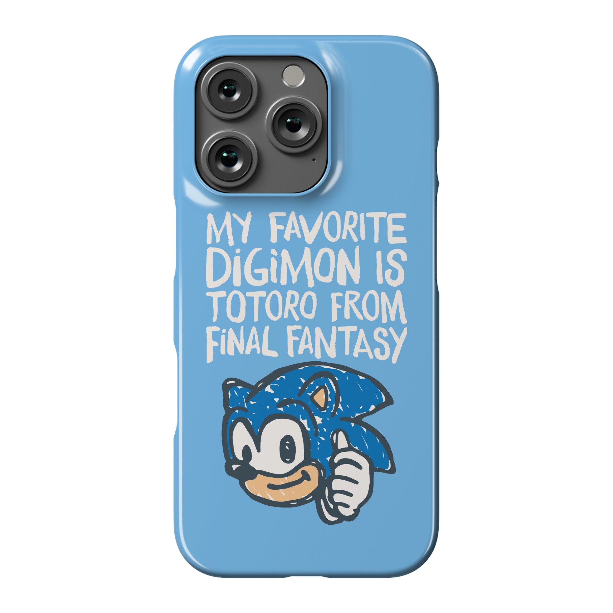 My Favorite Digimon Is Totoro From Final Fantasy Parody Phone Case
