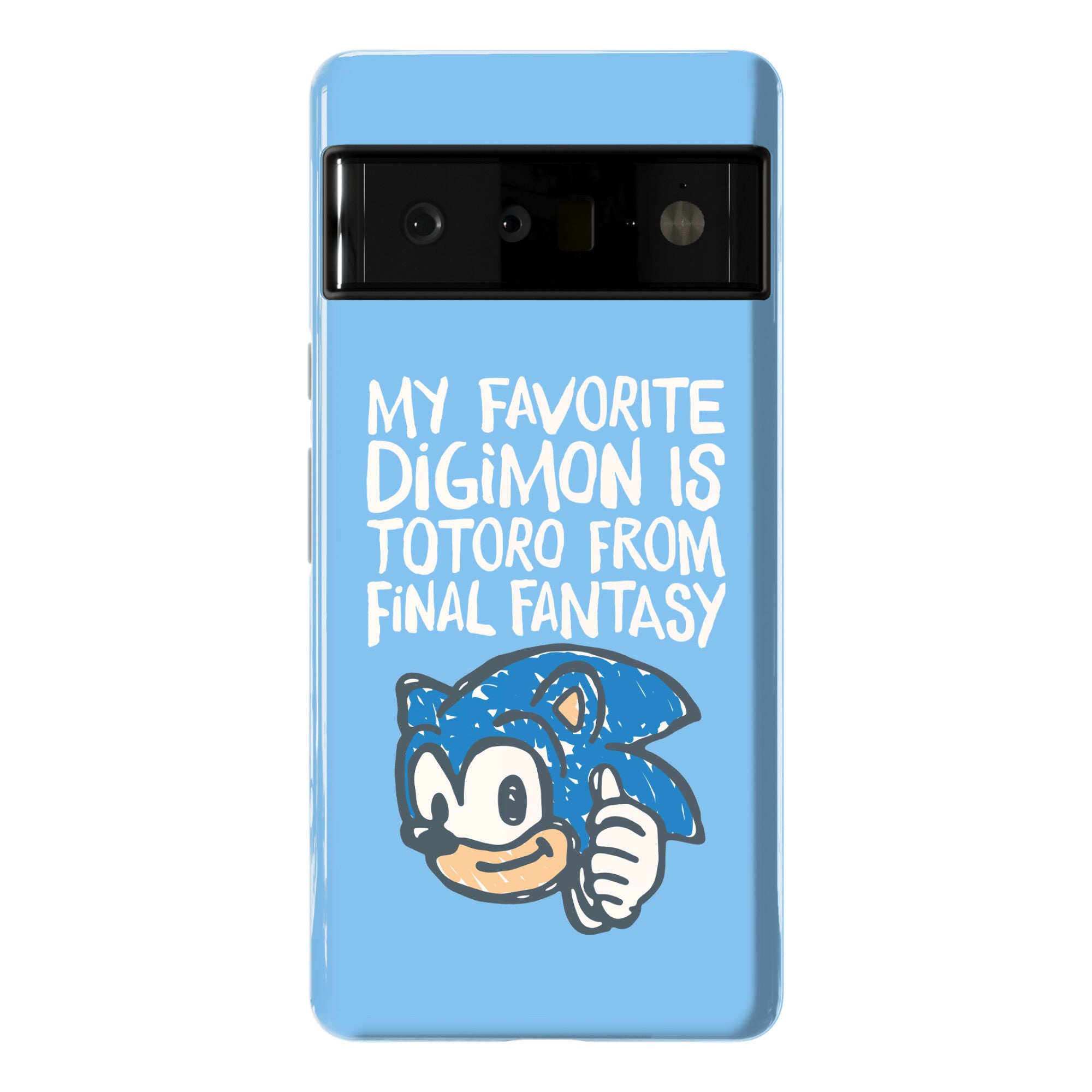 My Favorite Digimon Is Totoro From Final Fantasy Parody Phone Case