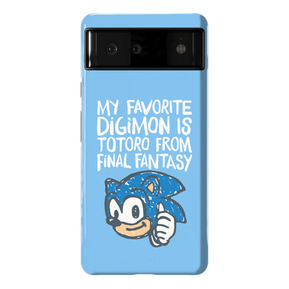 My Favorite Digimon Is Totoro From Final Fantasy Parody Phone Case