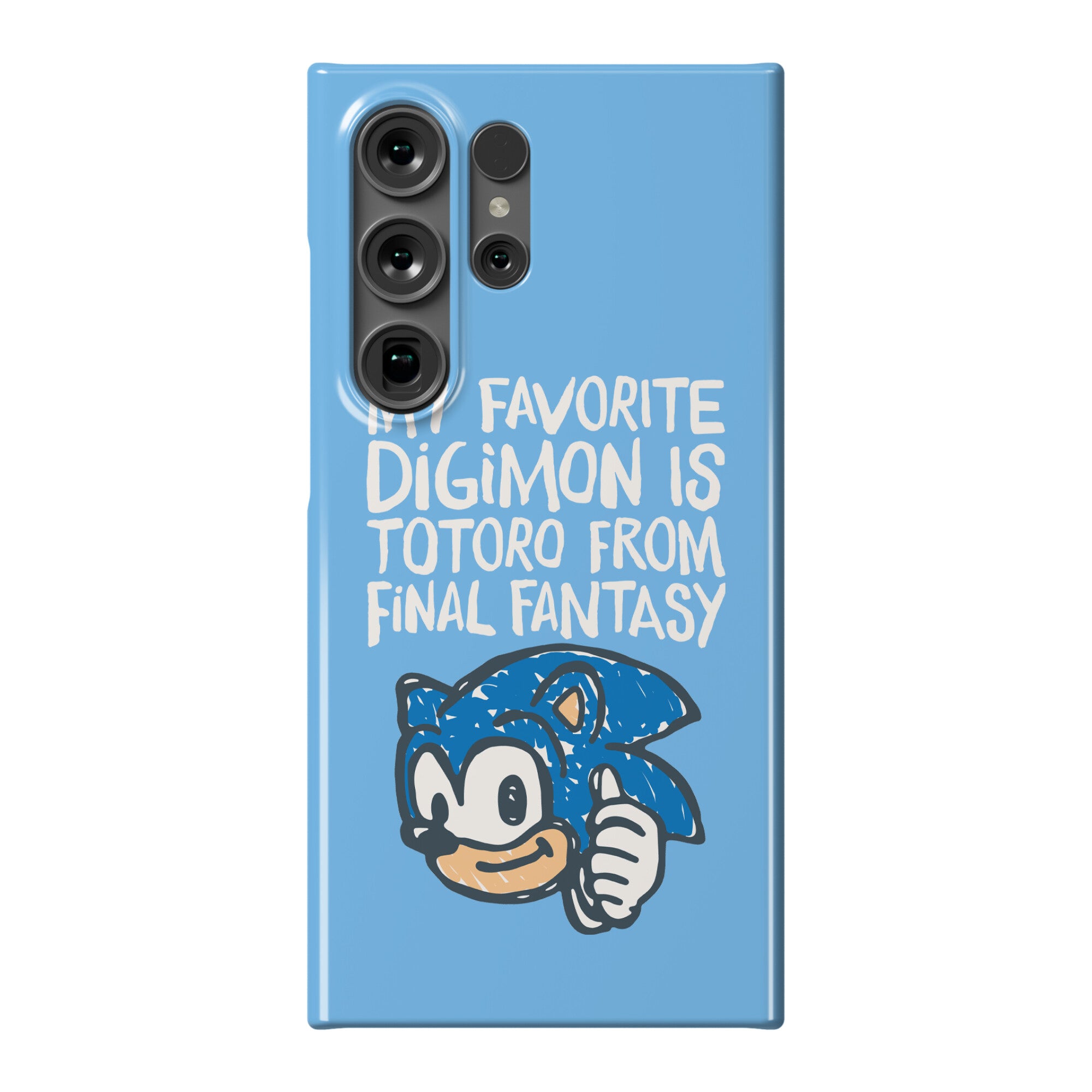 My Favorite Digimon Is Totoro From Final Fantasy Parody Phone Case