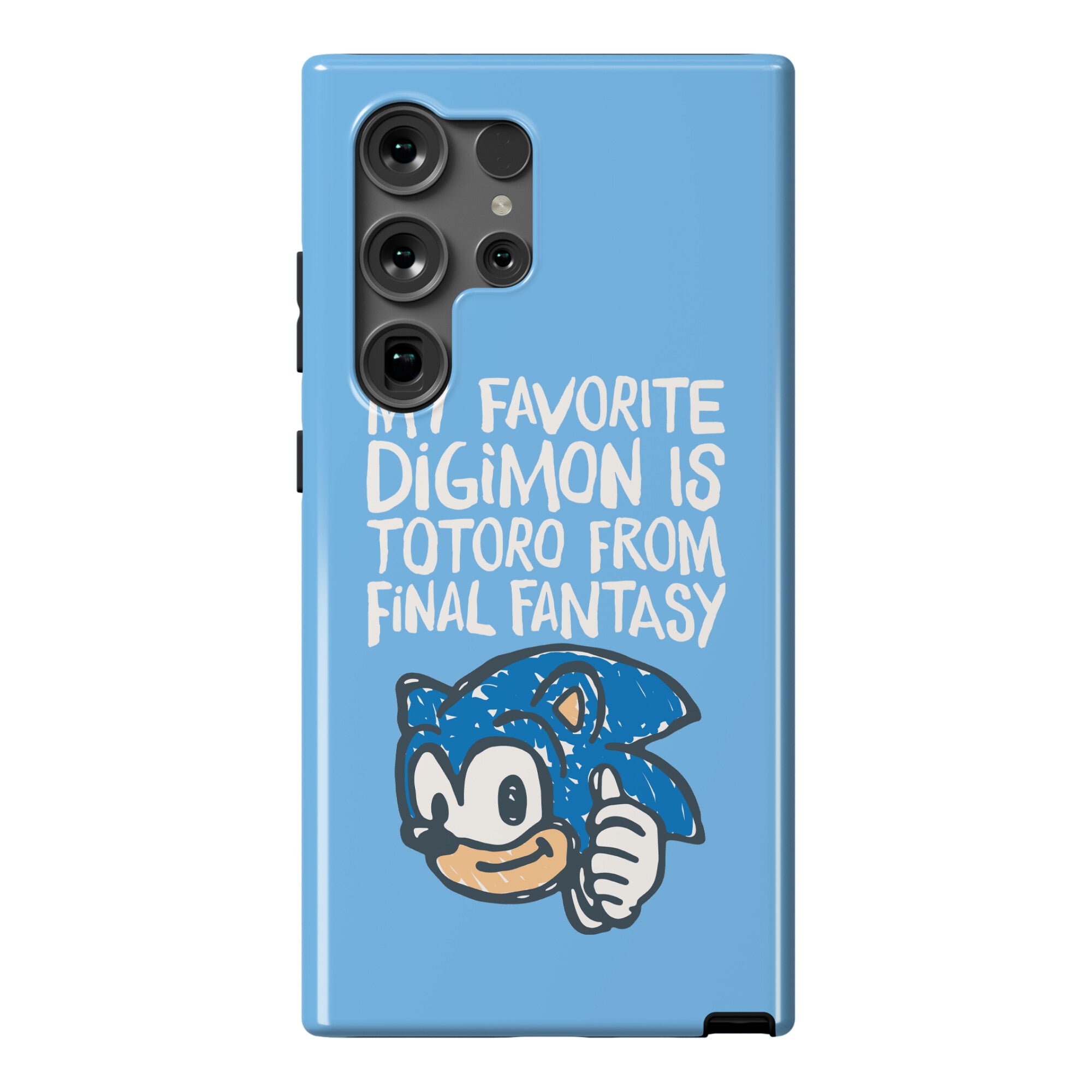 My Favorite Digimon Is Totoro From Final Fantasy Parody Phone Case
