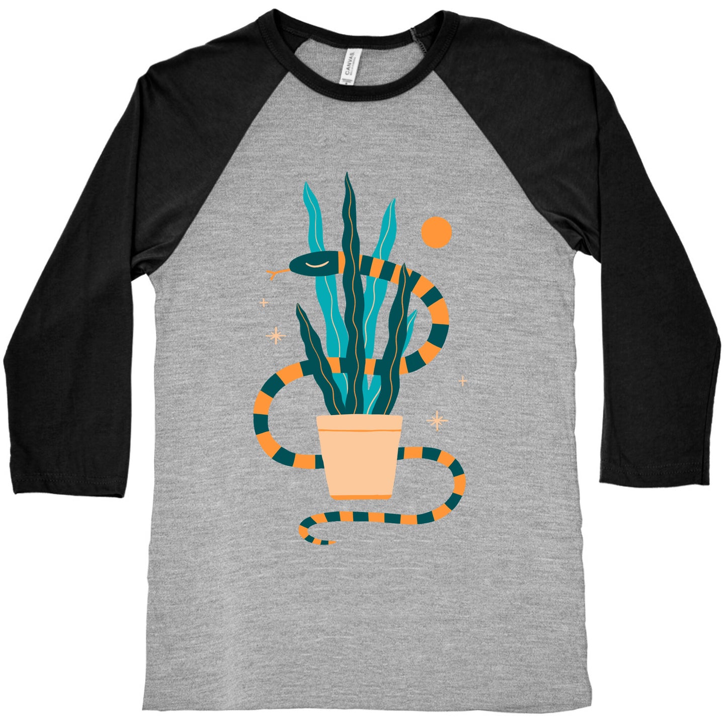 Snake in a Snake Plant Baseball Tee